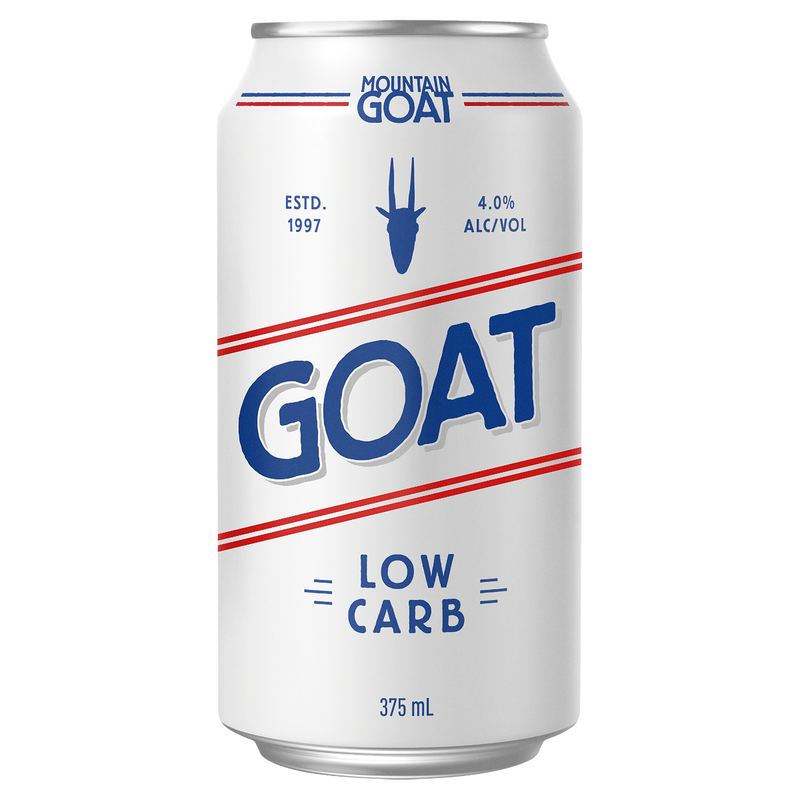 MOUNTAIN GOAT LOW CARB LAGER CANS