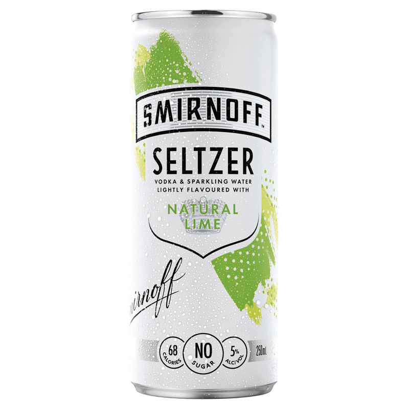 SMIRNOFF SELTZER LIME CANS