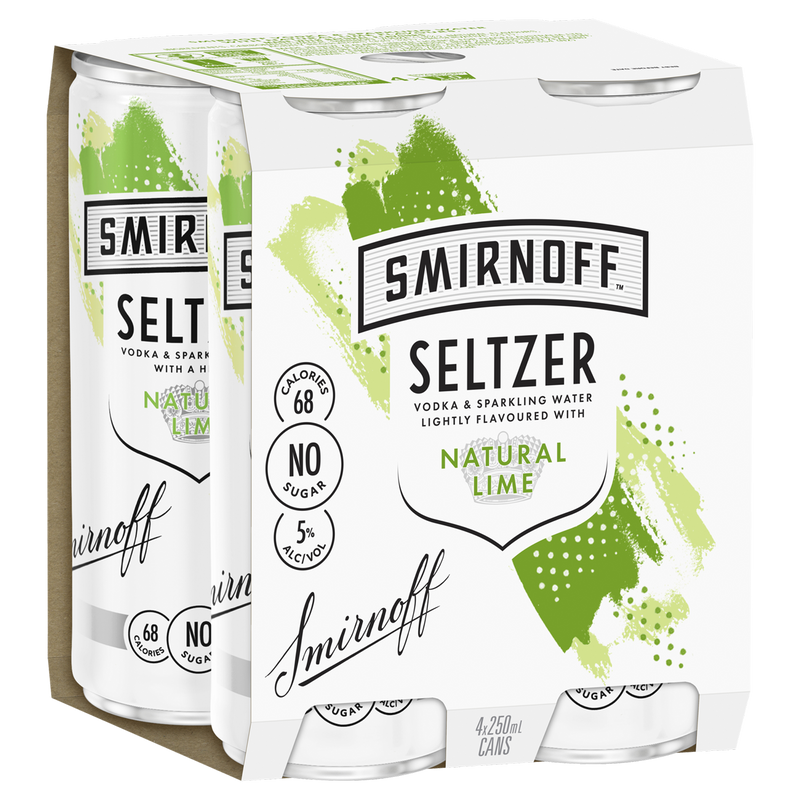 SMIRNOFF SELTZER LIME CANS