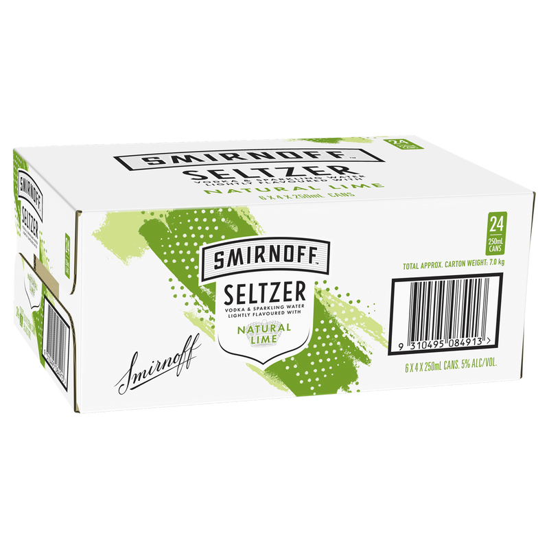SMIRNOFF SELTZER LIME CANS