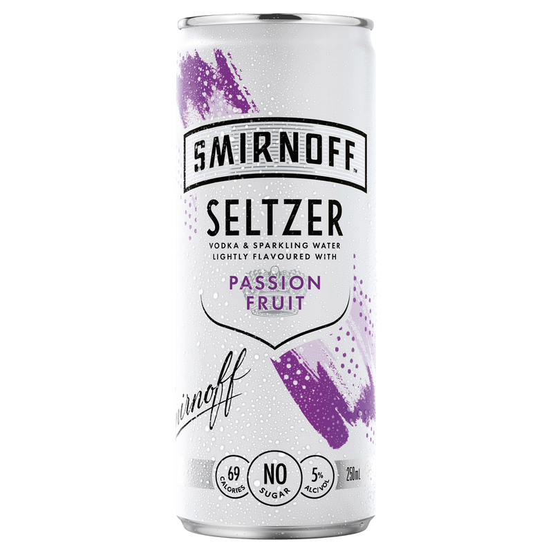 SMIRNOFF SELTZER PASSIONFRUIT CANS