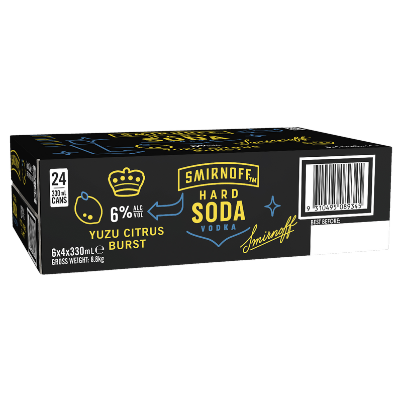 SMIRNOFF SODA YUZU CANS