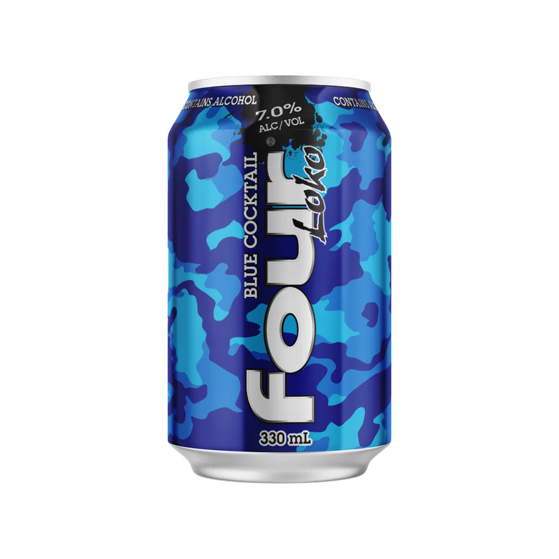 FOUR LOKO BLUE COCKTAIL CANS