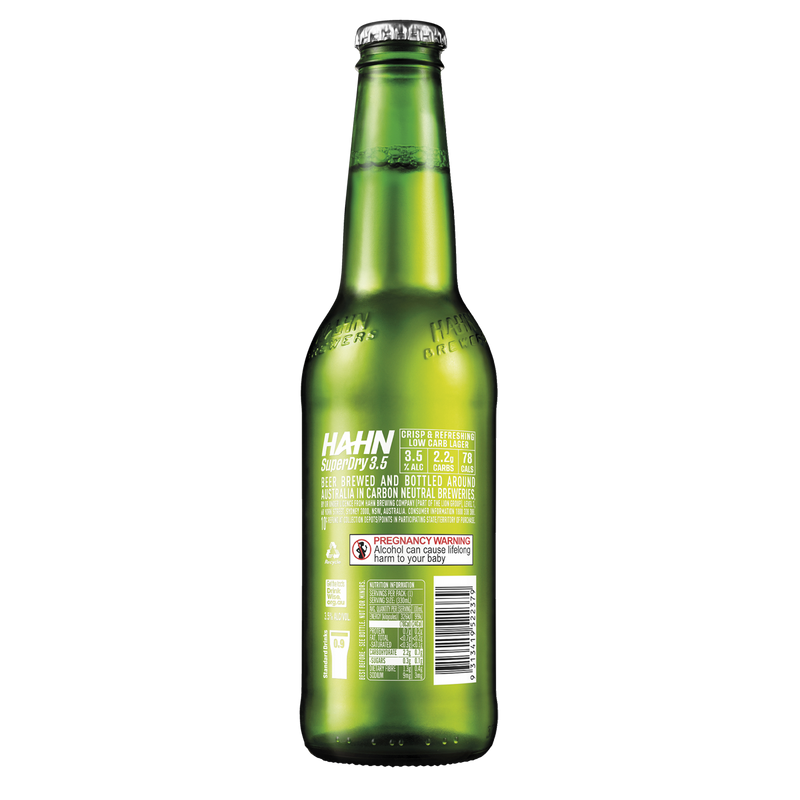 HAHN SUPER DRY 3.5% STUBBIES
