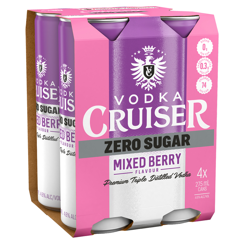 CRUISER SUGAR FREE MIXED BERRY CANS