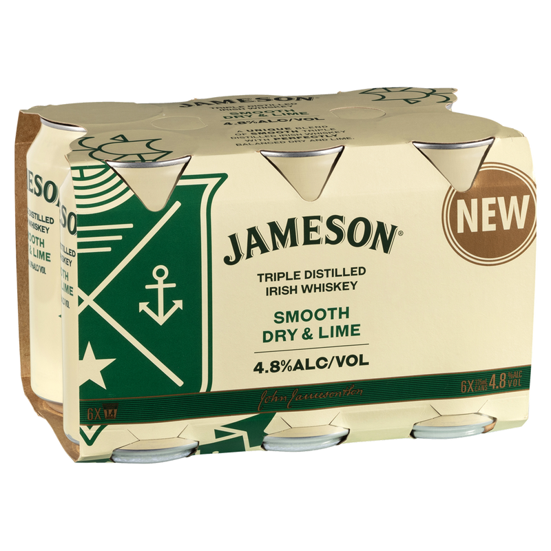 JAMESON DRY & LIME 4.8% CANS