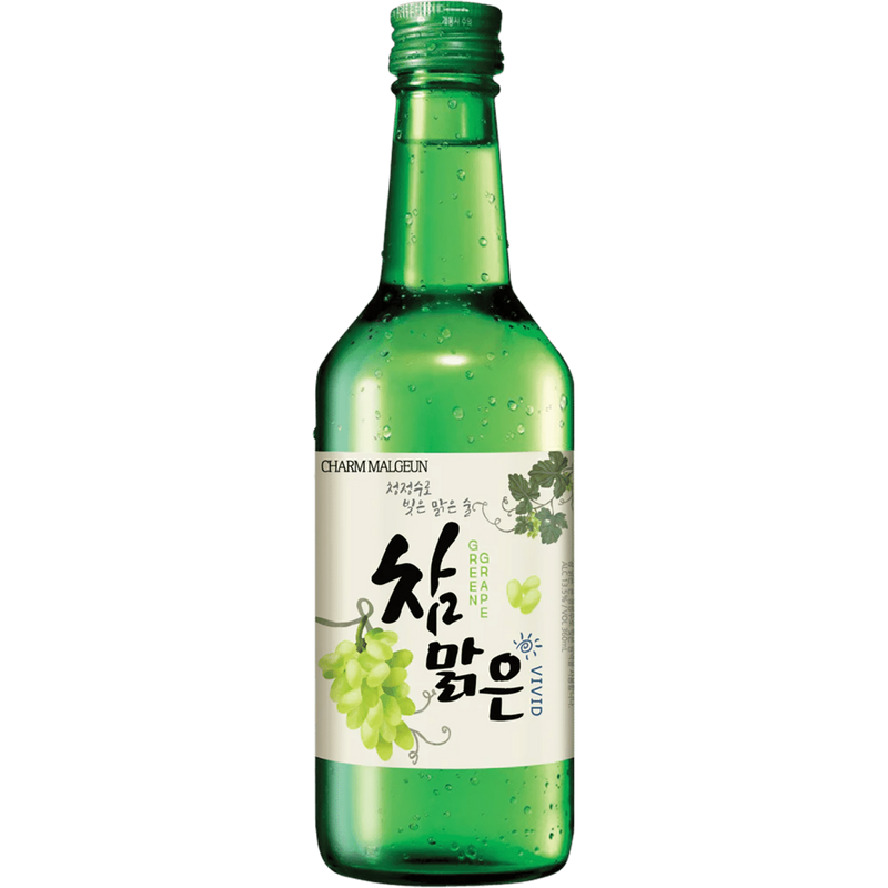VIVID GREEN GRAPE SOJU BOTTLES