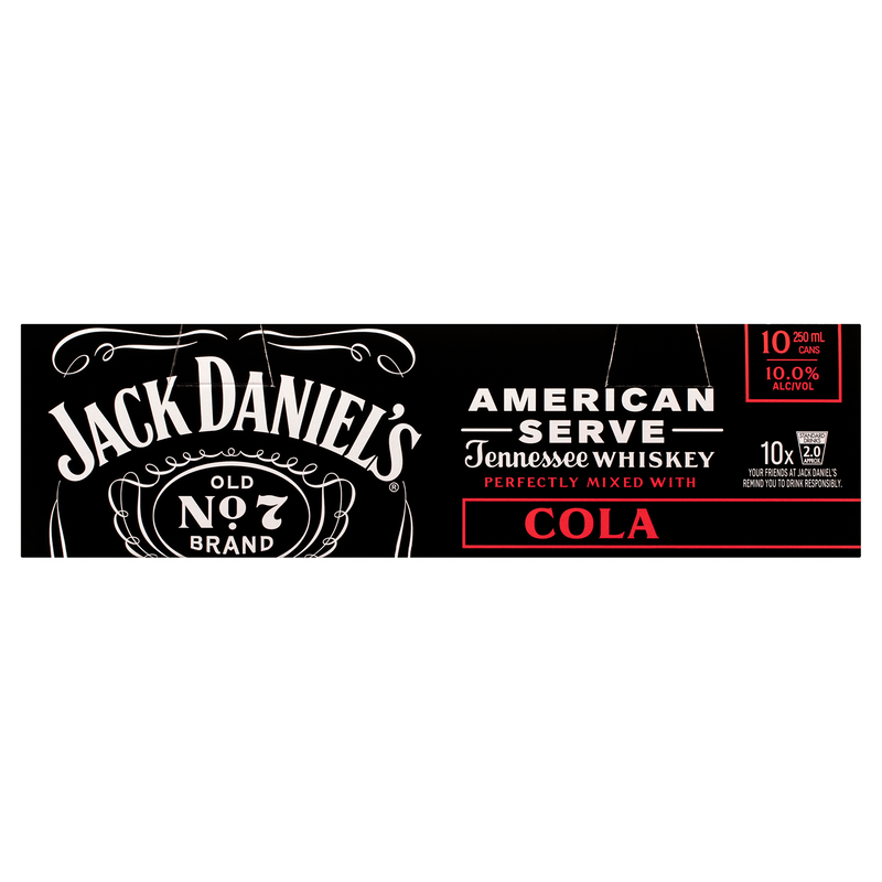 JACK DANIEL'S AMERICAN SERVE 10PK