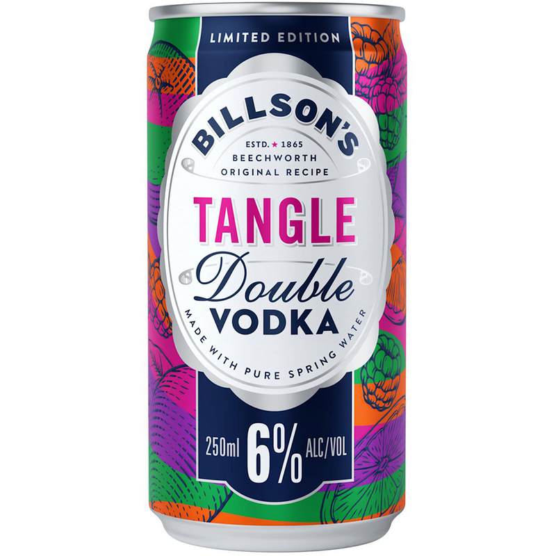 BILLSONS TANGLE DOUBLE VODKA CANS