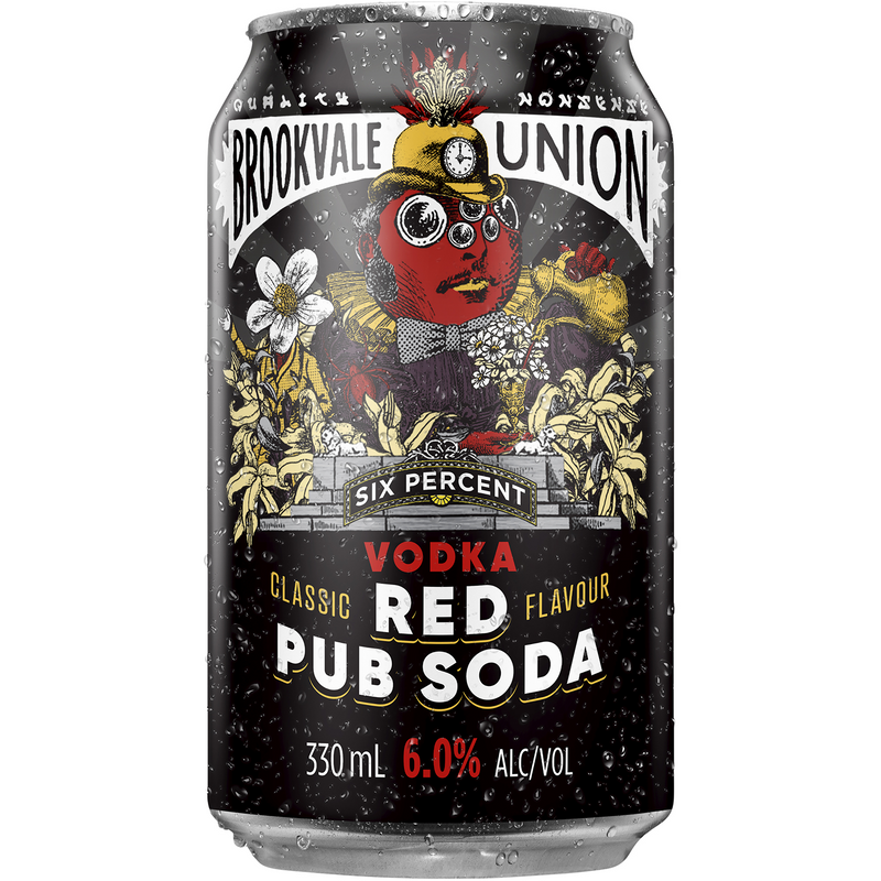 BROOKVALE UNION RED PUB SODA 6% CANS
