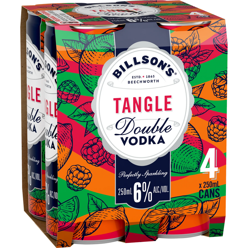 BILLSONS TANGLE DOUBLE VODKA CANS