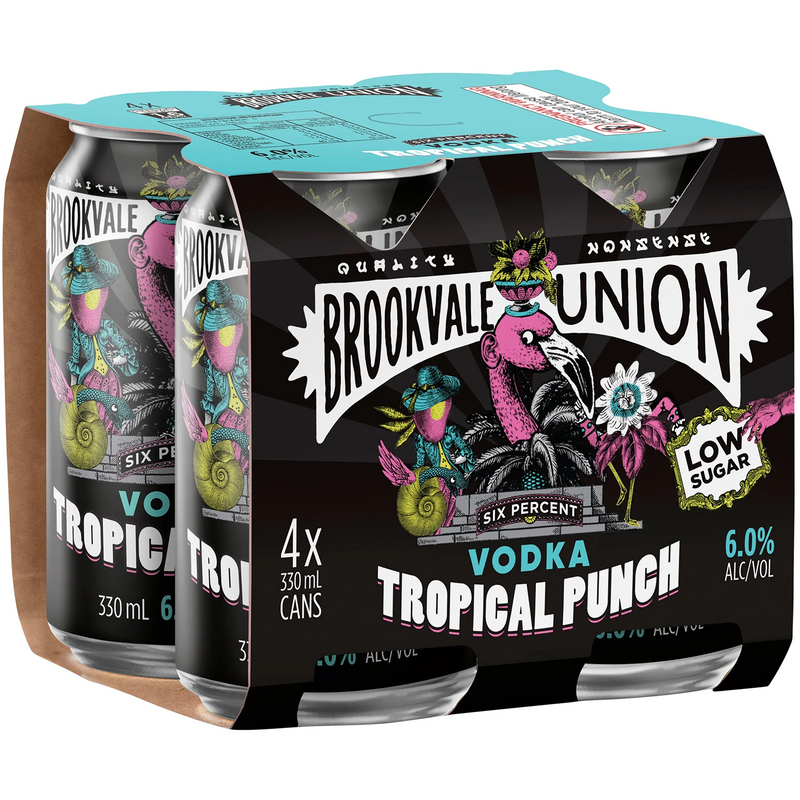 BROOKVALE UNION VODKA TROPICAL 6% CANS