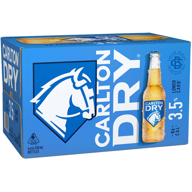 CARLTON DRY 3.5% STUBBIES