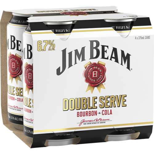 JIM BEAM WHITE & COLA DOUBLE SERVE CANS