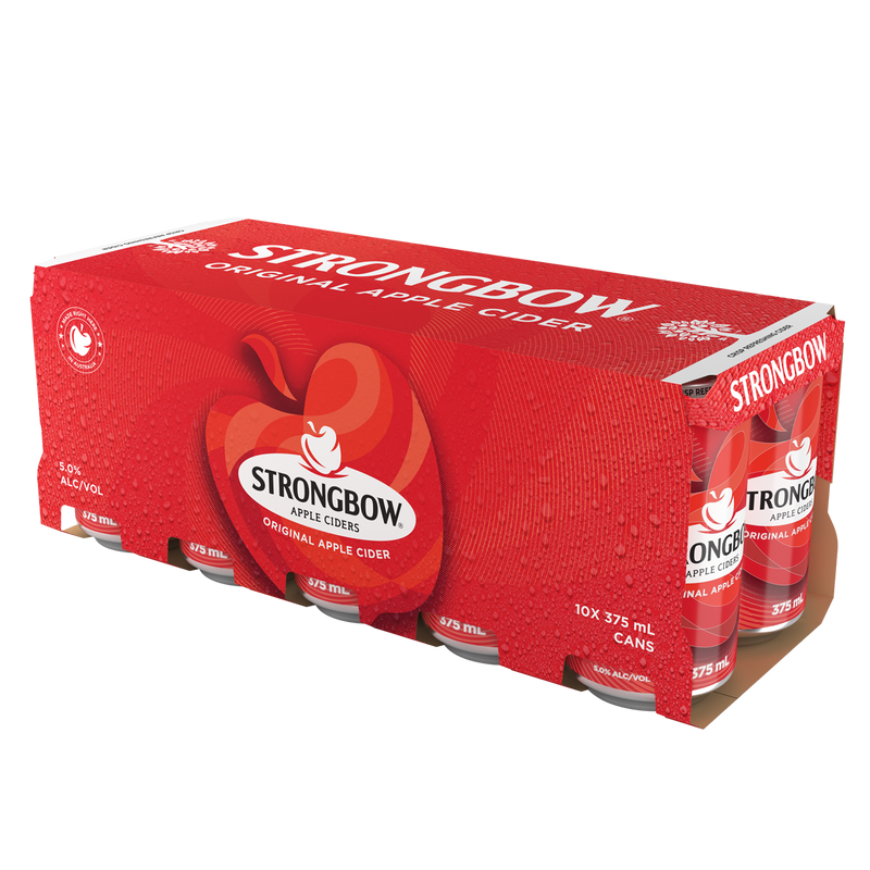 STRONGBOW ORIGINAL APPLE CIDER CAN 10 PACK