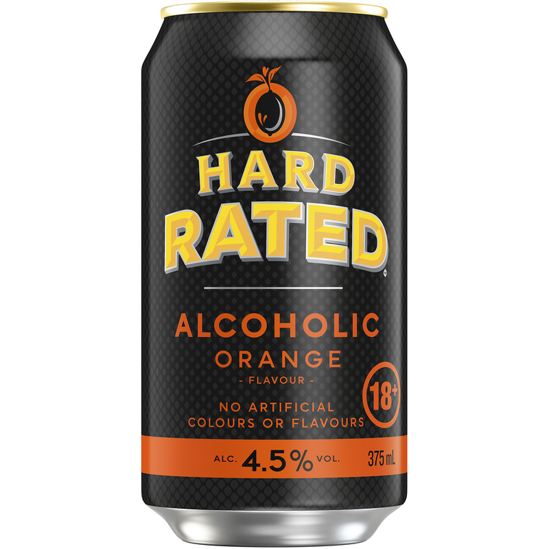 HARD RATED ALCOHOLIC ORANGE CANS