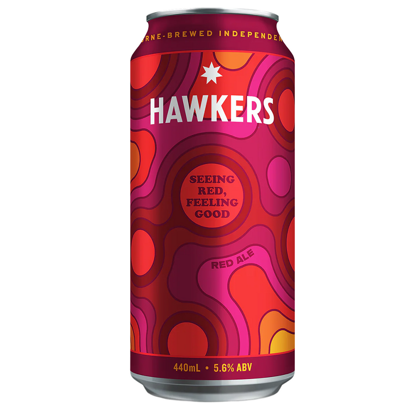 HAWKERS SEEING RED FEELING GOOD RED ALE CAN