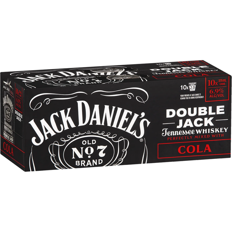JACK DANIEL'S DOUBLE JACK & COLA 10 PACK CANS