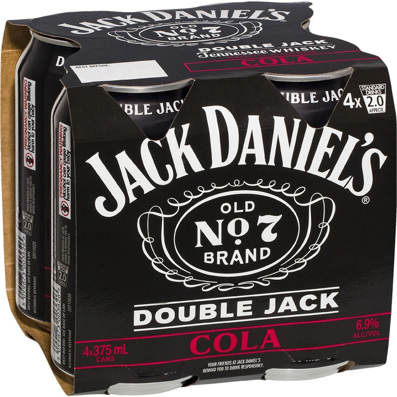 JACK DANIEL'S & COLA DOUBLE JACK CANS