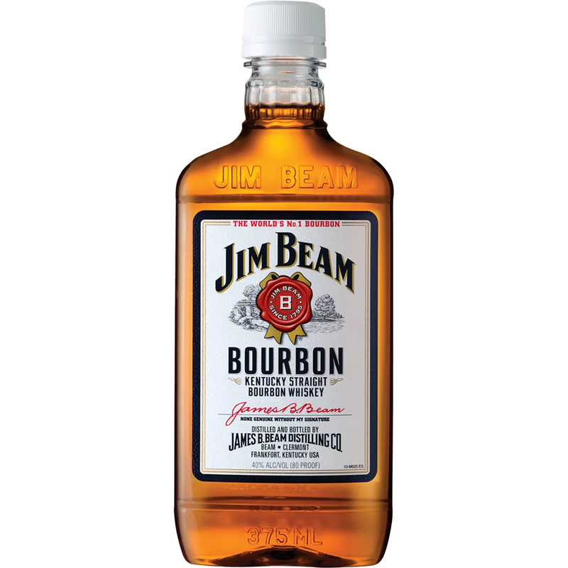 JIM BEAM WHITE LABEL 375ML FLASK