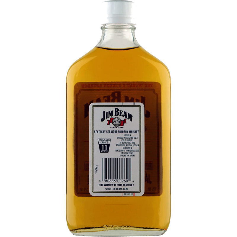 JIM BEAM WHITE LABEL 375ML FLASK