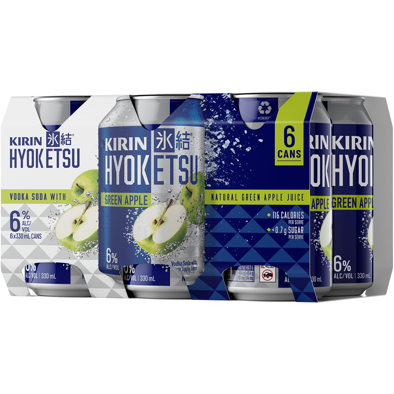 KIRIN HYOKETSU VODKA GREEN APPLE CANS