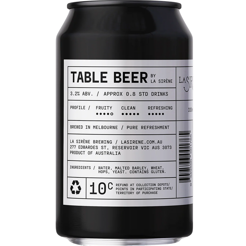 LA SIRENE TABLE BEER CAN
