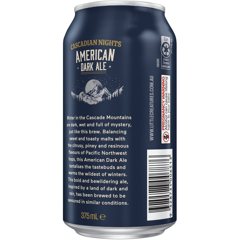 LITTLE CREATURES CASCADIAN NIGHTS DARK ALE CANS