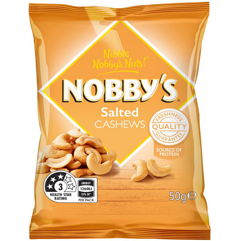 NOBBYS SALTED CASHEWS 50g