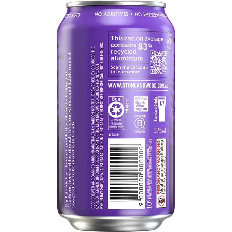 STONE & WOOD BIG PALE ALE CANS
