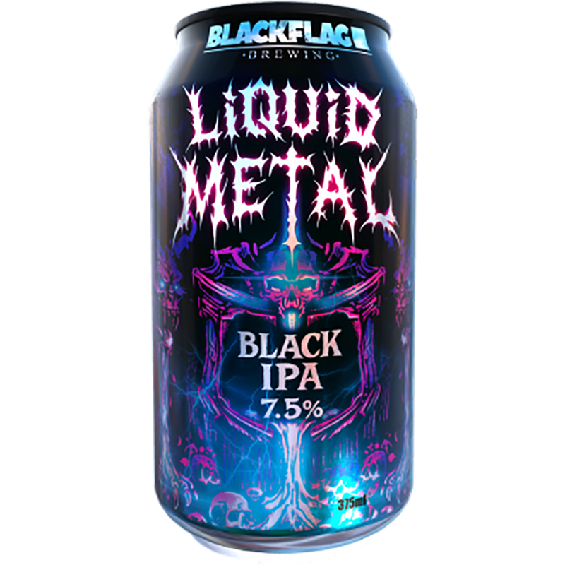 BLACK FLAG LIQUID METAL BLACK IPA CAN