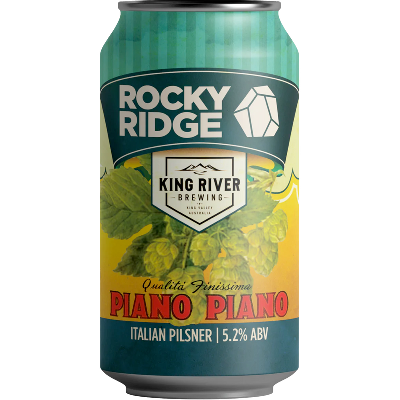 KING RIVER PIANO PIANO ITALIAN PILSNER CANS