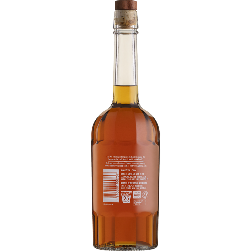 SAZERAC STRAIGHT RYE WHISKEY 700ML