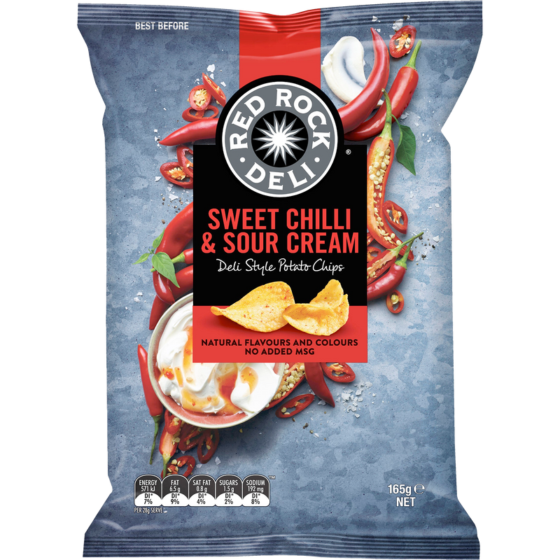 SMITHS RED ROCK SWEET CHILLI & SOUR CREAM 165g