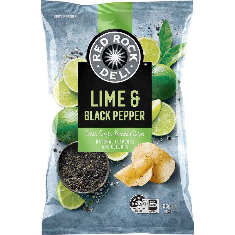 SMITHS RED ROCK LIME & BLACK PEPPER 165g