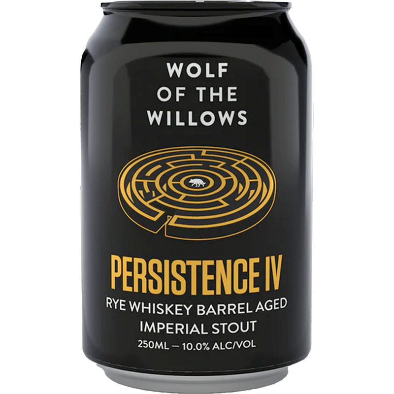 WOLF OF THE WILLOWS PERSISTENCE IV RYE BA STOUT CAN