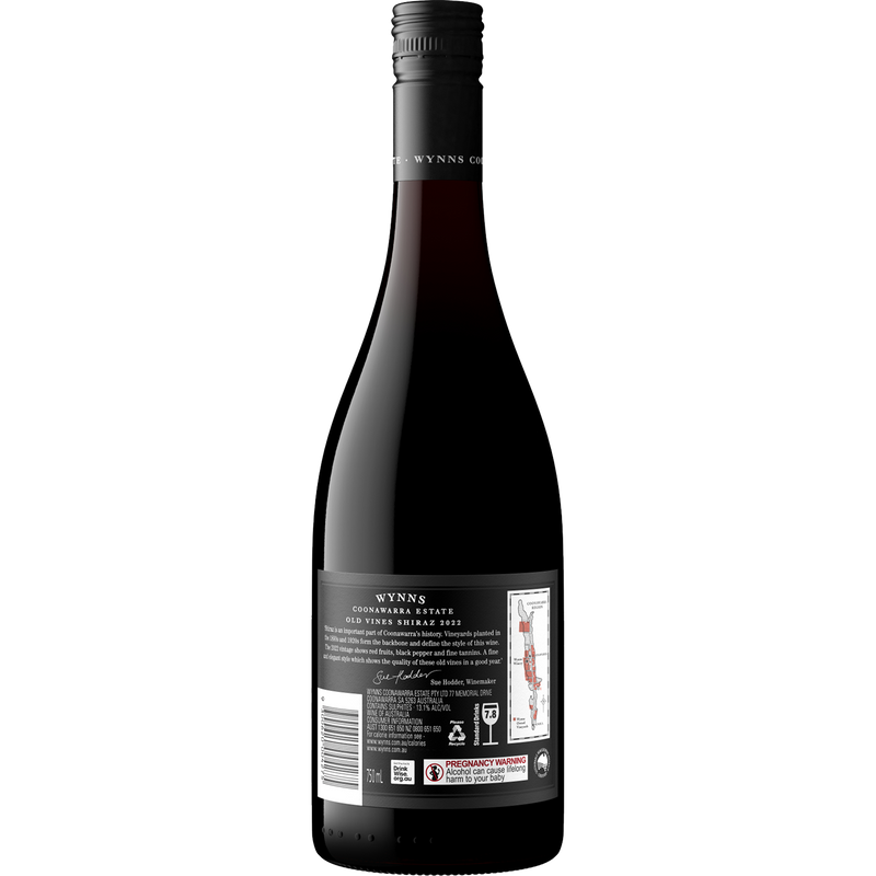 WYNNS COONAWARRA ESTATE BLACK LABEL SHIRAZ 2022