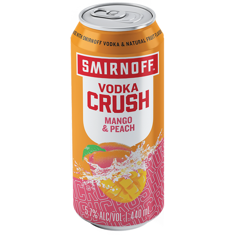 SMIRNOFF CRUSH PEACH & MANGO 440ML CANS