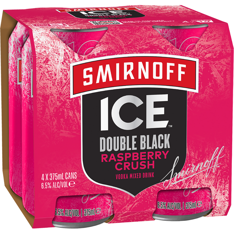 SMIRNOFF ICE DOUBLE BLACK RASPBERRY CRUSH CANS