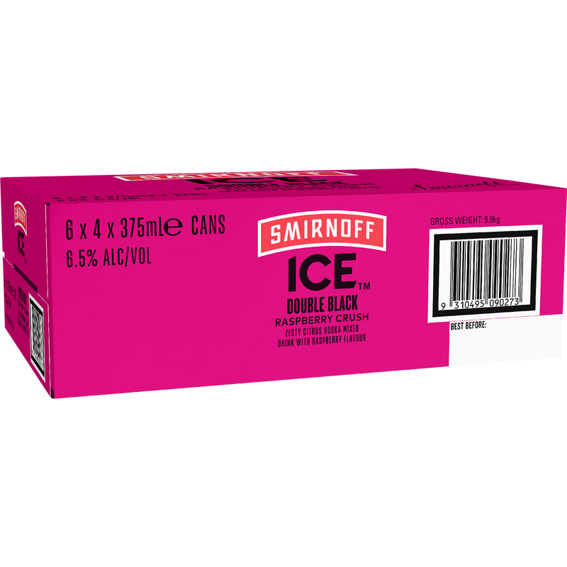 SMIRNOFF ICE DOUBLE BLACK RASPBERRY CRUSH CANS