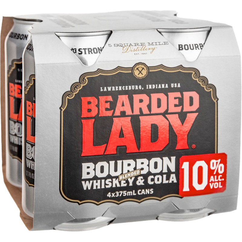 BEARDED LADY BOURBON & COLA 10% CANS