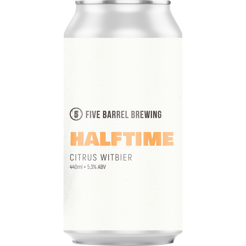 FIVE BARREL HALFTIME CITRUS WITBIER CAN