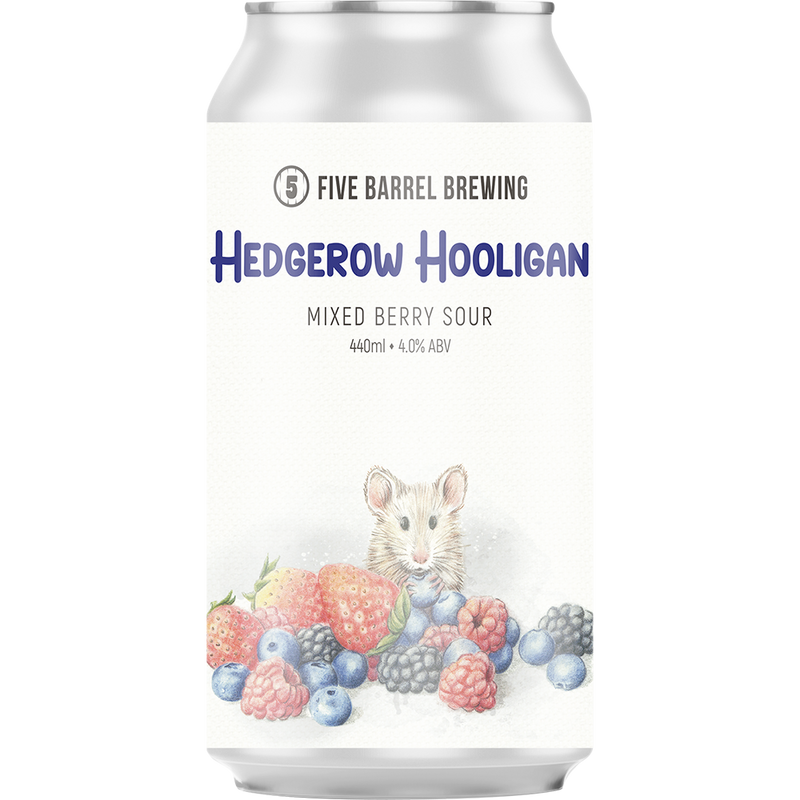 FIVE BARREL HEDGEROW HOOLIGAN MIXED BERRY SOUR CAN