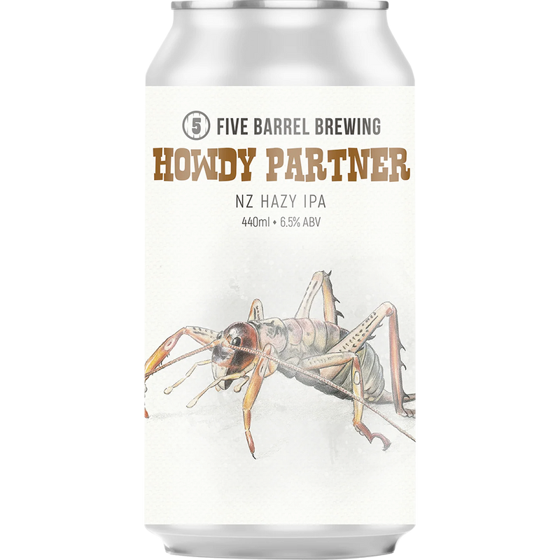 FIVE BARREL HOWDY PARTNER NZ HAZY IPA CAN