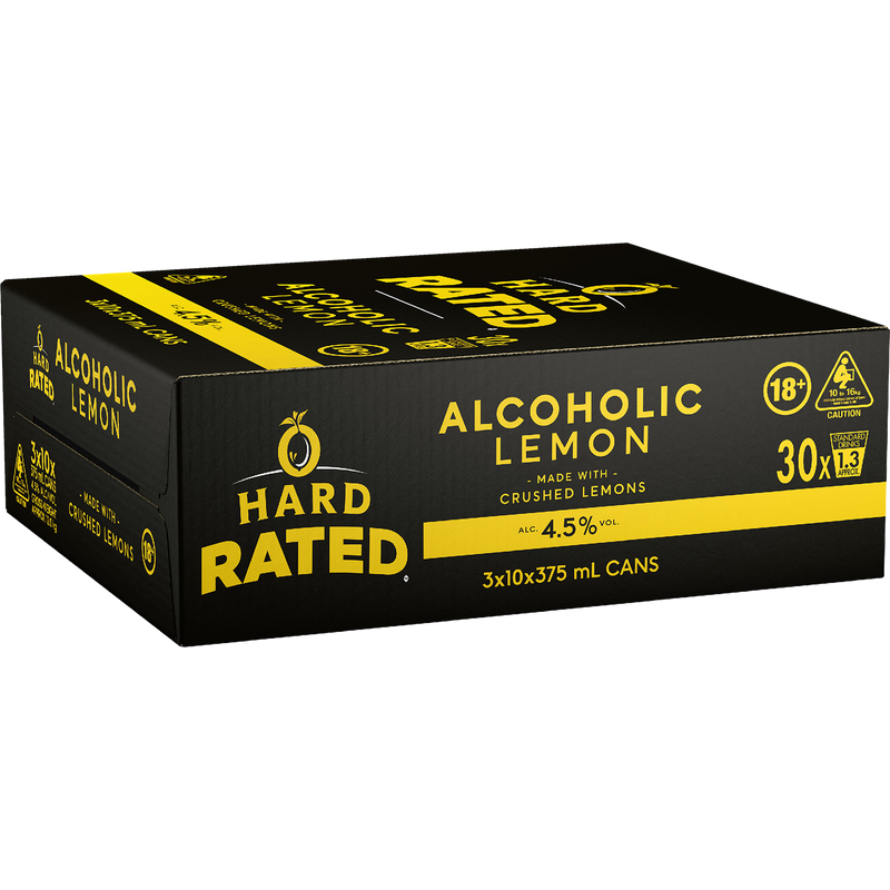 HARD RATED ALCOHOLIC LEMON 30 PACK CANS