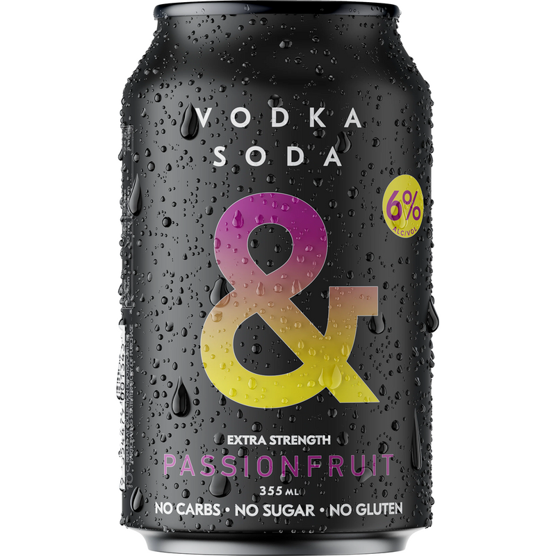& AMPERSAND VODKA PASSIONFRUIT CANS