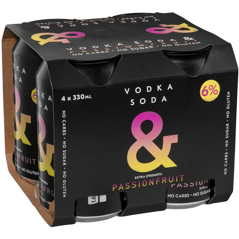 & AMPERSAND VODKA PASSIONFRUIT CANS