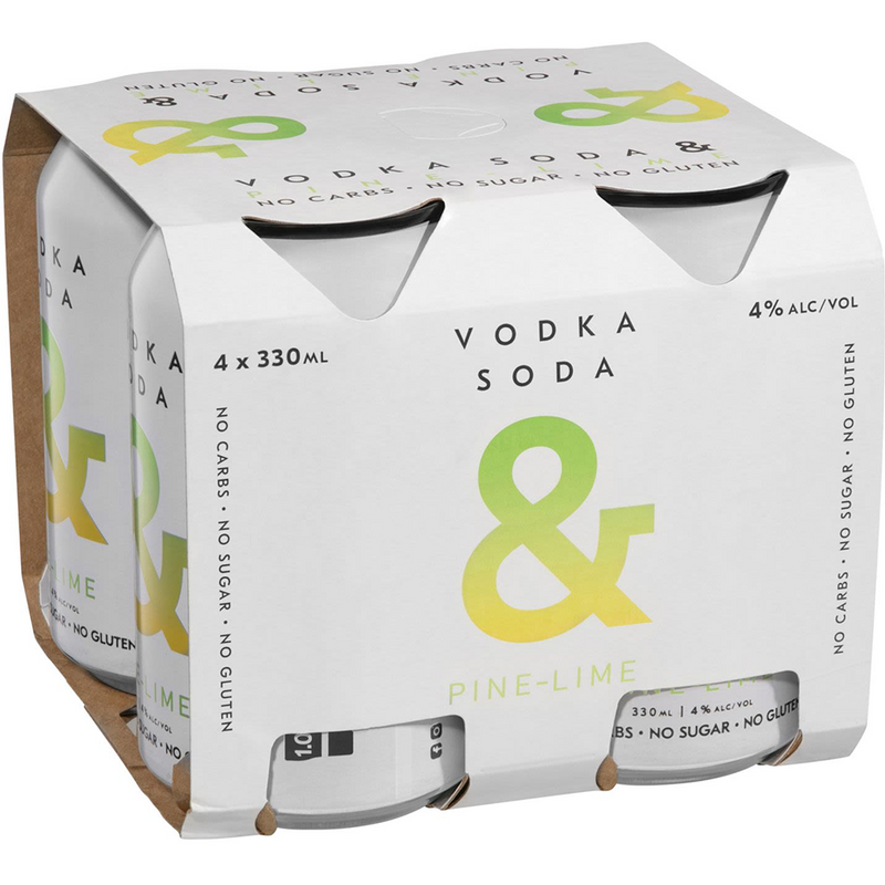 & AMPERSAND VODKA PINE LIME CANS