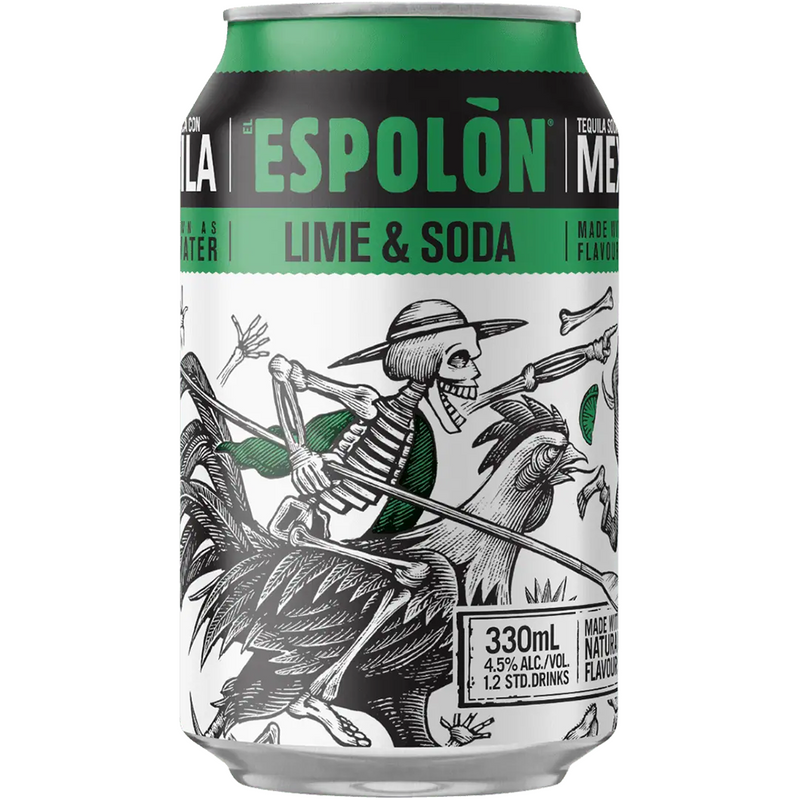 ESPOLON TEQUILA LIME & SODA CANS