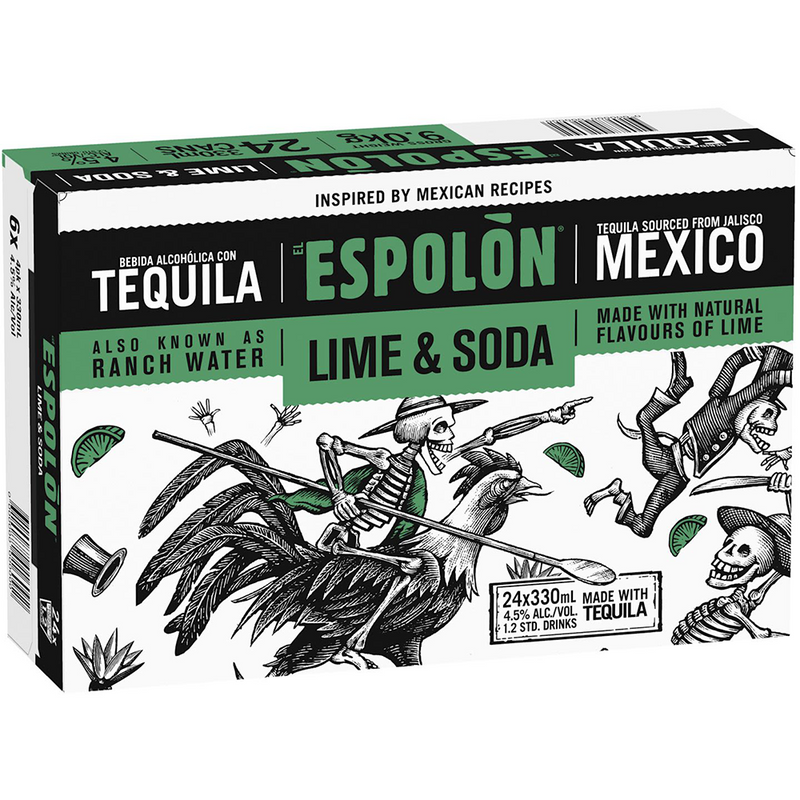 ESPOLON TEQUILA LIME & SODA CANS